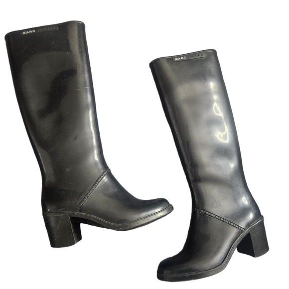 Vtg Marc Jacobs | Logo plaque | Rubber Rain boots | Made in Italy | 90s - Picture 10 of 12